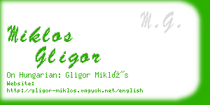 miklos gligor business card